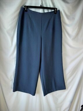 Nine West Cropped Wide-Leg Pants in Slate Blue